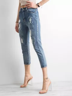 Spodnie jeans-JMP-SP-CHK001.81-niebieski