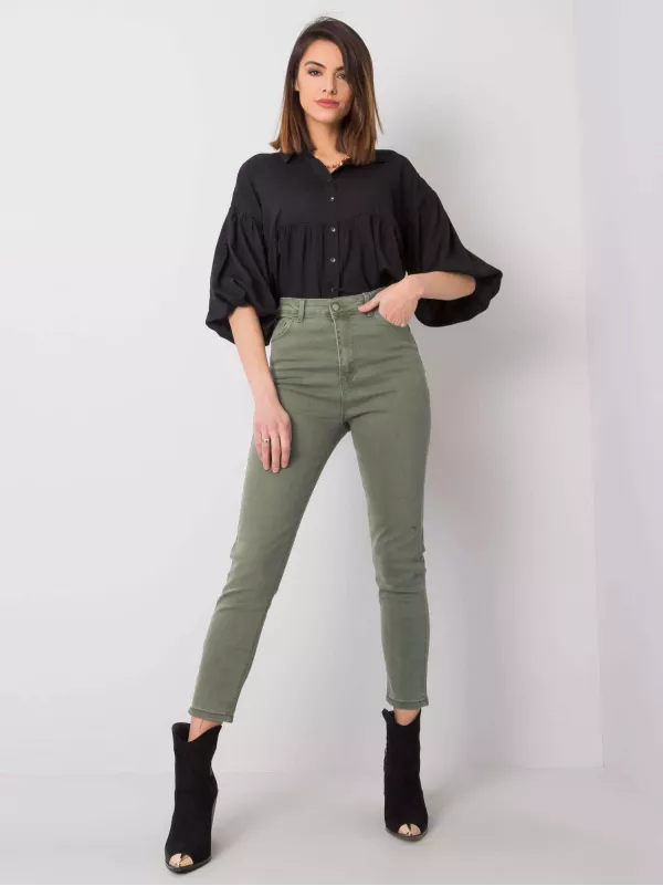 Spodnie jeans-319-SP-6056.43-khaki