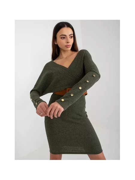 Sukienka-TW-SK-BE-BQ183.19-khaki