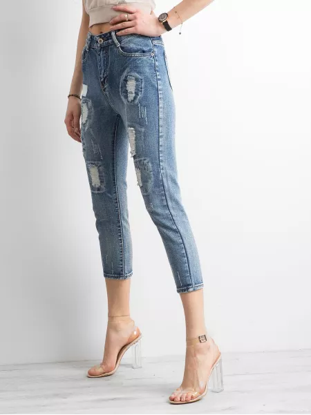 Spodnie jeans-JMP-SP-CHK001.81-niebieski