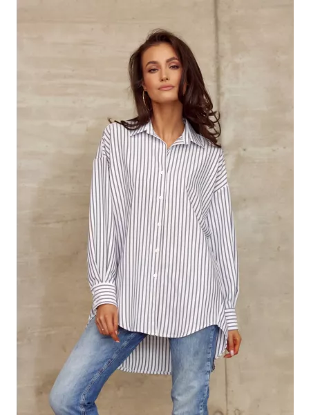 Alison - asymetryczna koszula damska w paski