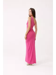 Esmeralda - dopasowana maxi sukienka na jedno ramię brokat