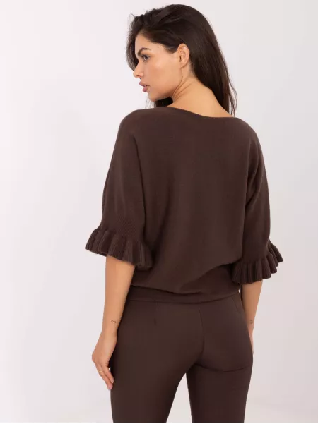 Sweter-IT-SW-99244.65-ciemny brązowy