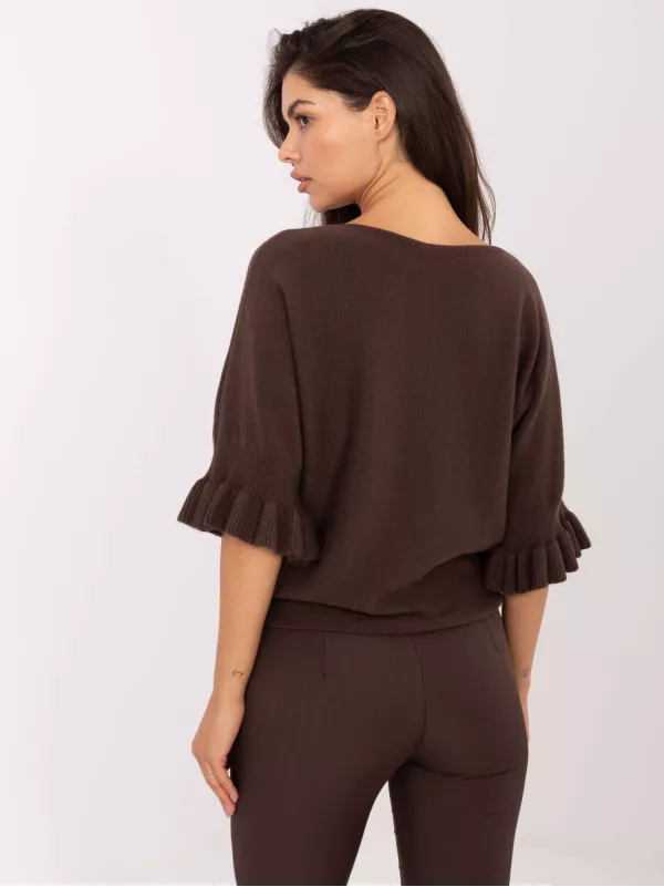 Sweter-IT-SW-99244.65-ciemny brązowy