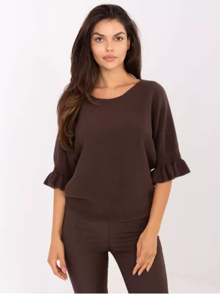 Sweter-IT-SW-99244.65-ciemny brązowy