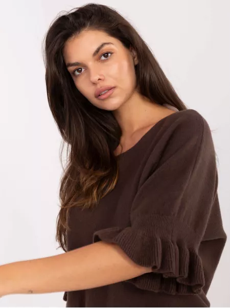Sweter-IT-SW-99244.65-ciemny brązowy