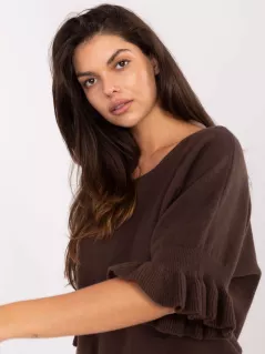 Sweter-IT-SW-99244.65-ciemny brązowy