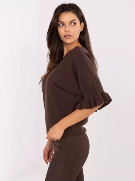 Sweter-IT-SW-99244.65-ciemny brązowy