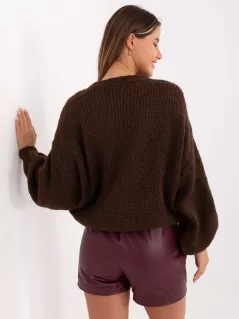 Sweter-MI-SW-1909.21-ciemny brązowy