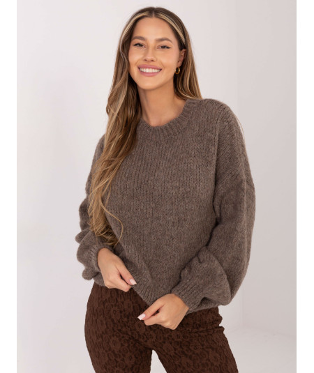 Sweter-MI-SW-1909.68-ciemny bezowy