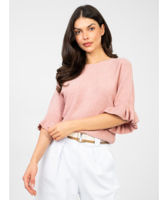 Sweter-IT-SW-99244.65-ciemny różowy