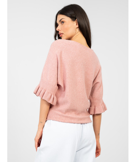 Sweter-IT-SW-99244.65-ciemny różowy