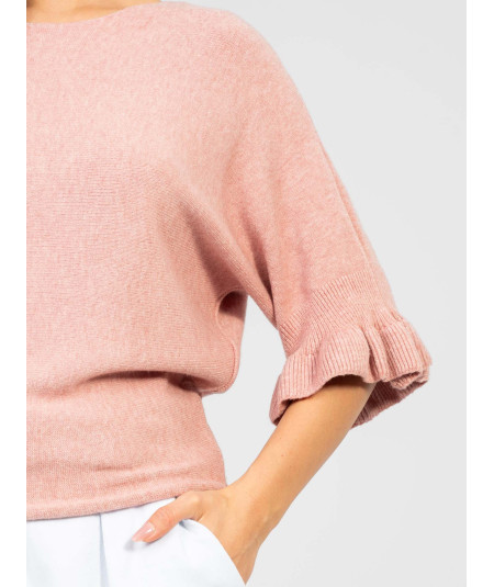 Sweter-IT-SW-99244.65-ciemny różowy