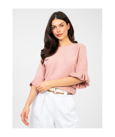 Sweter-IT-SW-99244.65-ciemny różowy