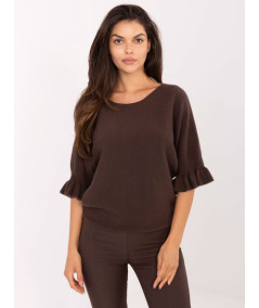 Sweter-IT-SW-99244.65-ciemny brązowy
