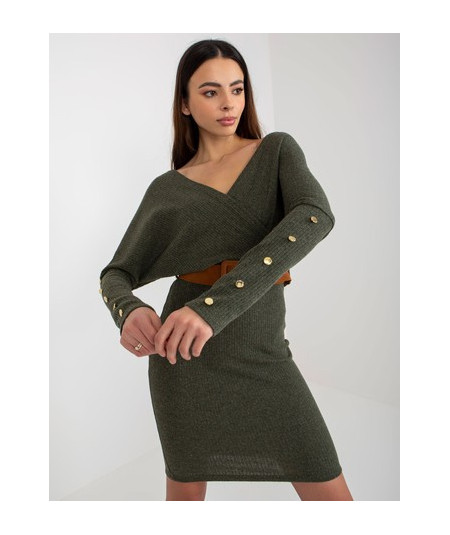 Sukienka-TW-SK-BE-BQ183.19-khaki