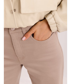 Spodnie jeans-D60140BA62672A1-ciemny bezowy