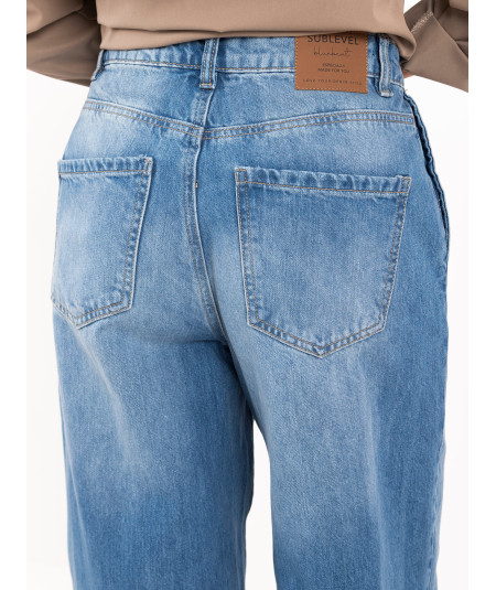 Spodnie jeans-D80044AH62683L233-jasny niebieski