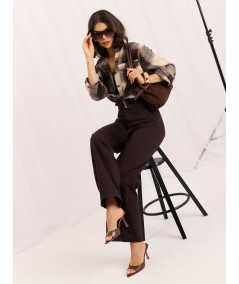Spodnie jeans-D60140BA62672A2-ciemny brązowy