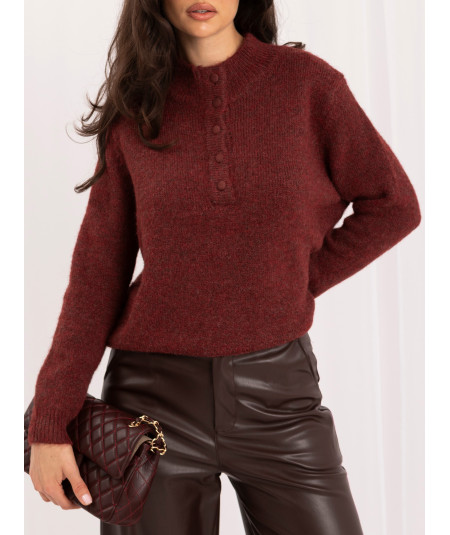 Sweter-IR-SW-K17003.99-ciemny czerwony