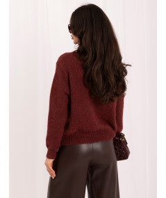 Sweter-IR-SW-K17003.99-ciemny czerwony
