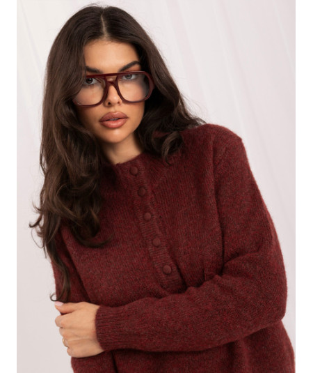 Sweter-IR-SW-K17003.99-ciemny czerwony