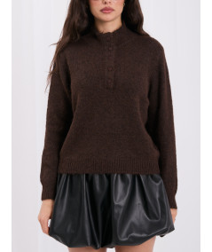 Sweter-IR-SW-K17003.99-ciemny brązowy