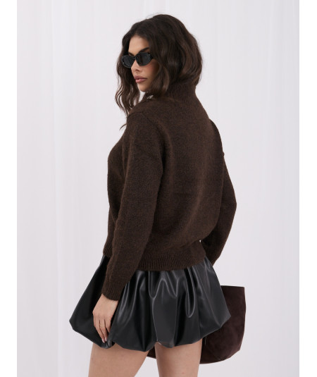 Sweter-IR-SW-K17003.99-ciemny brązowy