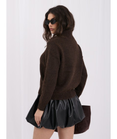 Sweter-IR-SW-K17003.99-ciemny brązowy