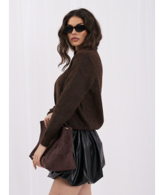 Sweter-IR-SW-K17003.99-ciemny brązowy