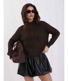 Sweter-IR-SW-K17003.99-ciemny brązowy